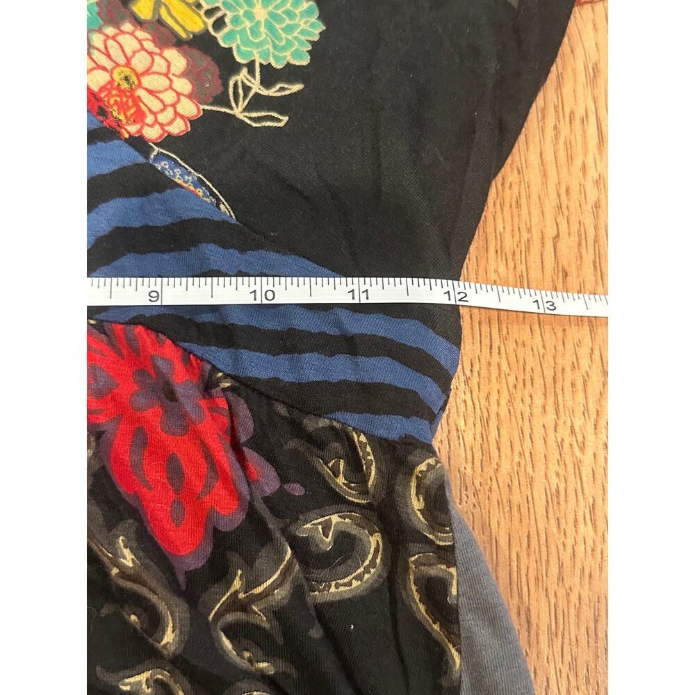 Desigual Vintage Y2K Geisha Pop Art Graphic Bubble Hem Long Sleeve Dress S - Picture 5 of 9